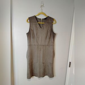 The Limited Taupe Sleeveless Midi Dress